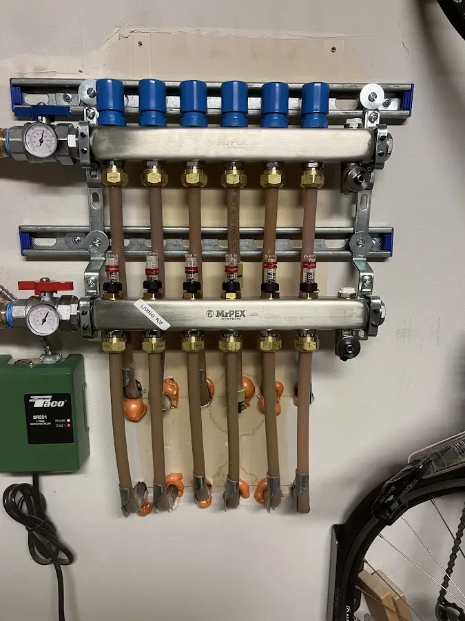 Plumber performing Gas Line Installation at a residential property in Horseshoe Bay